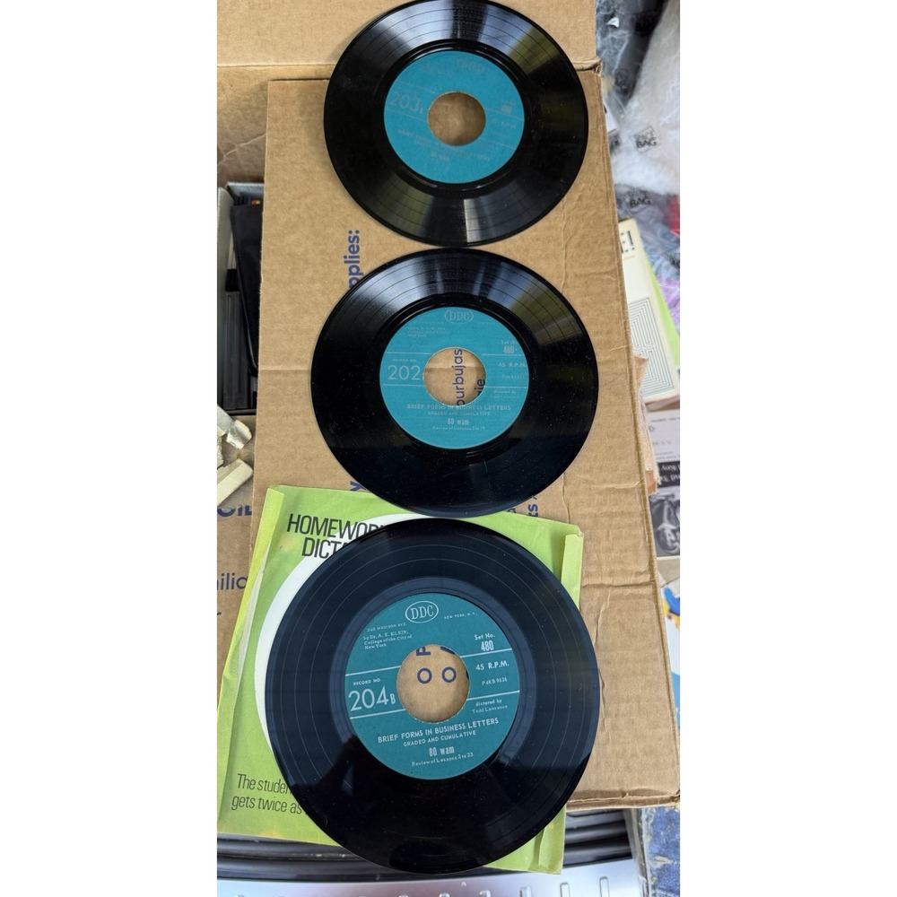 Vintage DDC 45 RPM Education Records Brief Forms in Business Letters 202 203 204